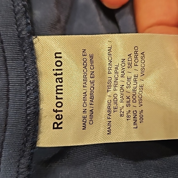 💕REFORMATION💕 Westerly Velvet Maxi Dress ~ Danube Blue 12 NWT - Picture 12 of 13